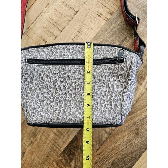 D’Onofrio Leather Designs Handcrafted Shoulder Bag Black Red USA - Picture 9 of 12